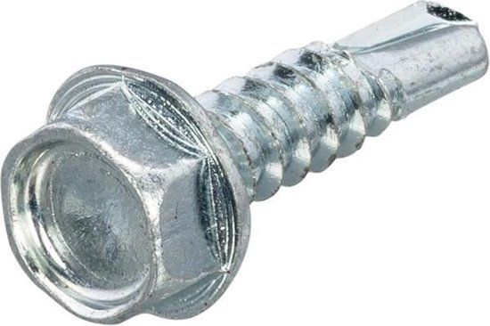 Hoenderdaal Fasteners Hoenderdaal Zelfborende Plaatschroeven - Zeskant DIN7504K - 5,5 x 25mm SW 8 - Voldraad - Verzinkt (200 stuks)