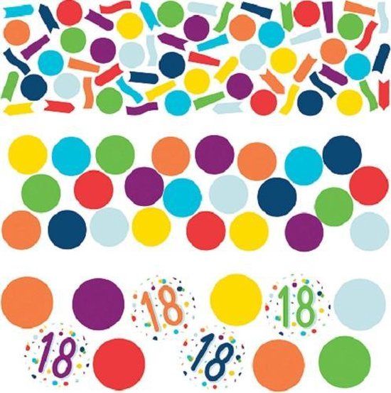 Amscan Confetti 18 Confetti Birthday Papier Multicolor