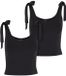 Urban Classics Tied Basic Jersey Top (Set van 2) Femmes Haut - Noir - S