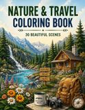 Nature & Travel Coloring Book: 30 Beautiful Nature and Travel Scenes for Relaxing Creative Coloring
