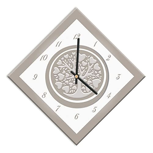 Mareli Wandklok - beige en wit - 42 x 42 cm