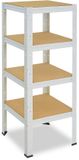 Shelfplaza HOME metalen stellingkast - 100x40x40 cm - wit - 4 planken