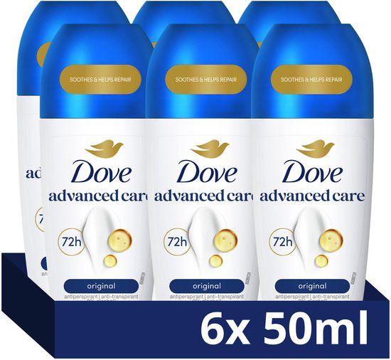 DOVE - Anti-Transpirant Deodorant Roller - Advanced Care Original - 6 x 50 ml