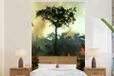 Fotobehang Boom - Brand - Vuur - 160x240 cm - Vlies - Multicolor