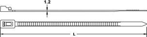TRU COMPONENTS TC-HVCR200BK203 Kabelbinder 200 mm 7.60 mm Zwart Hersluitbaar 100 stuk(s)