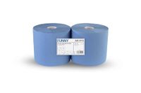 Funny Poetspapierrollen, 3-laags, gerecycled blauw, 26 cm, 500 vellen, per stuk verpakt (1 x 2 stuks)