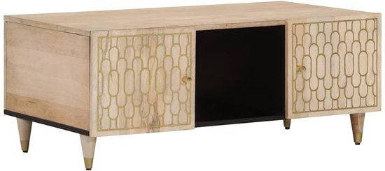 vidaXL Salontafel - Massief Mangohout - 100x54x40 cm