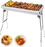 Draagbare BBQ Houtskool - Opvouwbaar & Draagbaar - Buitenkeuken Barbecue - Grill Barbeque 73x33x71cm - voor 5 tot 10 Personen