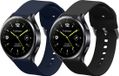 kwmobile 2x horlogebandjes geschikt voor Xiaomi Watch 2 / OPPO Watch X / Oneplus 2 bandje - Smartwatch bandjes van TPU - Activity tracker horloge band in zwart / donkerblauw