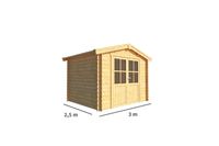 Warentuin collection Blokhut, tuinhuisje Fenna-Nore 300 cm bij 250 cm diep zadeldak
