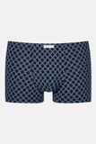 Mey Boxershorts 'Sleek Circles' donkerblauw / riet / wijnrood / wit