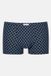 Mey Boxershorts 'Sleek Circles' donkerblauw / riet / wijnrood / wit