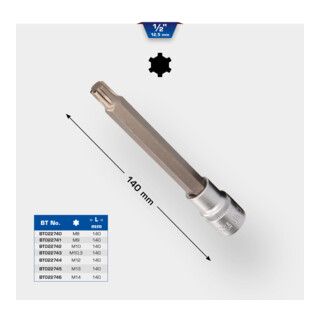 Brilliant Tools 1/2" RIBE-bitdop M10 - 140 mm - 1 stuk