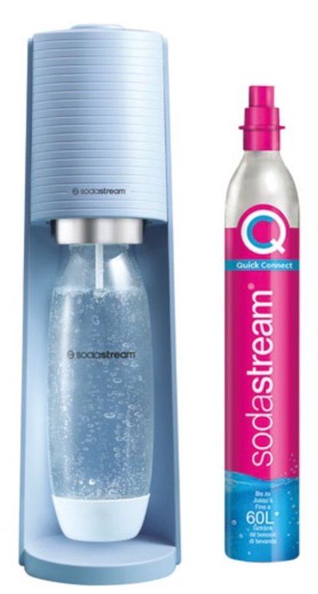 SodaStream TERRA watercarbonatatiemachine + 1L fles + 1 cilinder - Pastelblauw