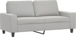 vidaXL Bank 140 cm microvezel lichtgrijs