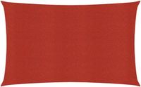 vidaXL Zonnezeil 160 g/m² 4x7 m HDPE Rood