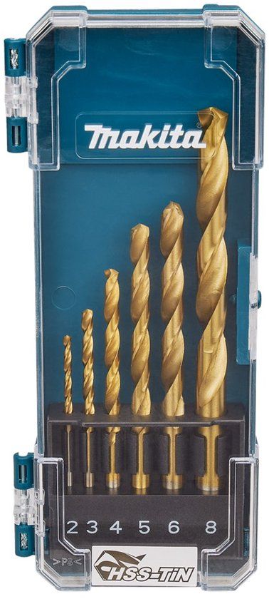 Makita Metaalborenset 6-delig HSS-TiN