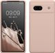 kwmobile hoesje geschikt voor Google Pixel 7a - Hoesje met siliconen coating - Smartphone case in kokosmelk