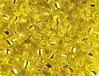 Japanse Treasure Japanse parels cilinder zilver geel 3,3 mm.8/0 100gr.