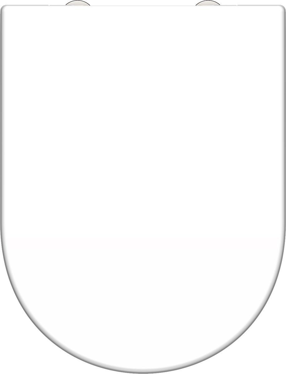 SCHÜTTE WC-Bril 82910 D-SHAPE - D-vorm - Duroplast - Soft Close - Afklikbaar - Wit