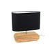 Homemania Bureaulamp Shade vorm – bureau, nachtkastje – hout, zwart, hout, stof 30 x 12 x 31 cm