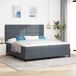 Prolenta Maison Exclusive - Lit boxspring avec tête de lit gris foncé 200 x 200 cm, velours