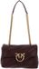 PINKO Leren schoudertas Love Puff Classic CL Sheep Nappa Burgundy Wine - Antique Gold donkerbruin