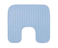 Gözze - Zacht antislip U-vormig toilettapijt, 100% polyester, 50 x 45 cm, lichtblauw