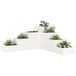Maison Exclusive - Étagère à plantes à 4 marches, 80,5 x 79 x 36 cm, blanc, bois massif, pin