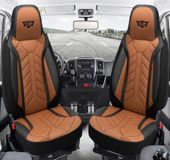 BREMER SITZBEZÜGE Autostoelhoezen voor Audi Q8 Bj ab 2018 – Stoelhoezen voor bestuurder en passagier in Zwart/Chocoladebruin
