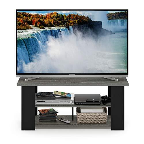 Furinno Stand voor TV tot 50 Inch, Hout, Frans Eiken Grijs/Zwart, een maat