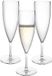 MPDrink Champagne/prosecco flute glas Reims - 6x - 160 ml - onbreekbaar transparant kunststof - camping/catering glazen