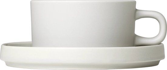 Blomus PILAR Kopjes en Schotel - 170 ml - Moonbeam - 2 stuks