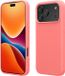 kwmobile telefoonhoesje geschikt voor Apple iPhone 17 Pro Max - Hoesje met siliconen coating - Smartphone case in Pastelkleurig koraal