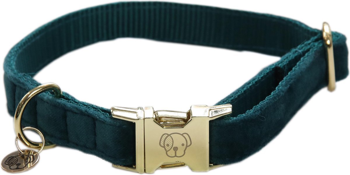 Kentucky Dogwear Hondenhalsband Velvet - Emerald M 36-52cm