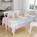 Bonamaison Tafelkleed, Anti-Mold, Sneldrogend, Waterdicht, 100% Polyester Tafellaken, Willekeurig patroon, 140 x 160 Cm