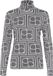 Soaked in Luxury Damestrui Hanadi XL Wol Lange mouw Col Printopdruk Herfst/Winter 2024 Donkergrijs/Wit