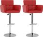 vidaXL Barstoelen 2 stuks Kunstleer Rood