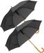 Rainmaster paraplu met houten handvat - 2x - scherm donkergrijs - Dia 103 cm - Enfants et Adultes