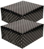 Shoppartners Bv Cadeaupapier - 4x - Zwart met Sterren - 150 x 70 cm