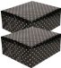 Shoppartners Bv Cadeaupapier - 4x - Zwart met Sterren - 150 x 70 cm