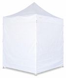 Tonnelle pliante 2x2m ACIER Standard - 4 parois latérales pleines - Blanc