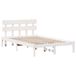 vidaXL Bedframe - Wit - 140 x 190 cm - Massief grenenhout