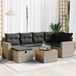 Maison Exclusive - Ensemble de meubles de jardin 7 pièces avec canapé et coussins, gris, en polyrotin