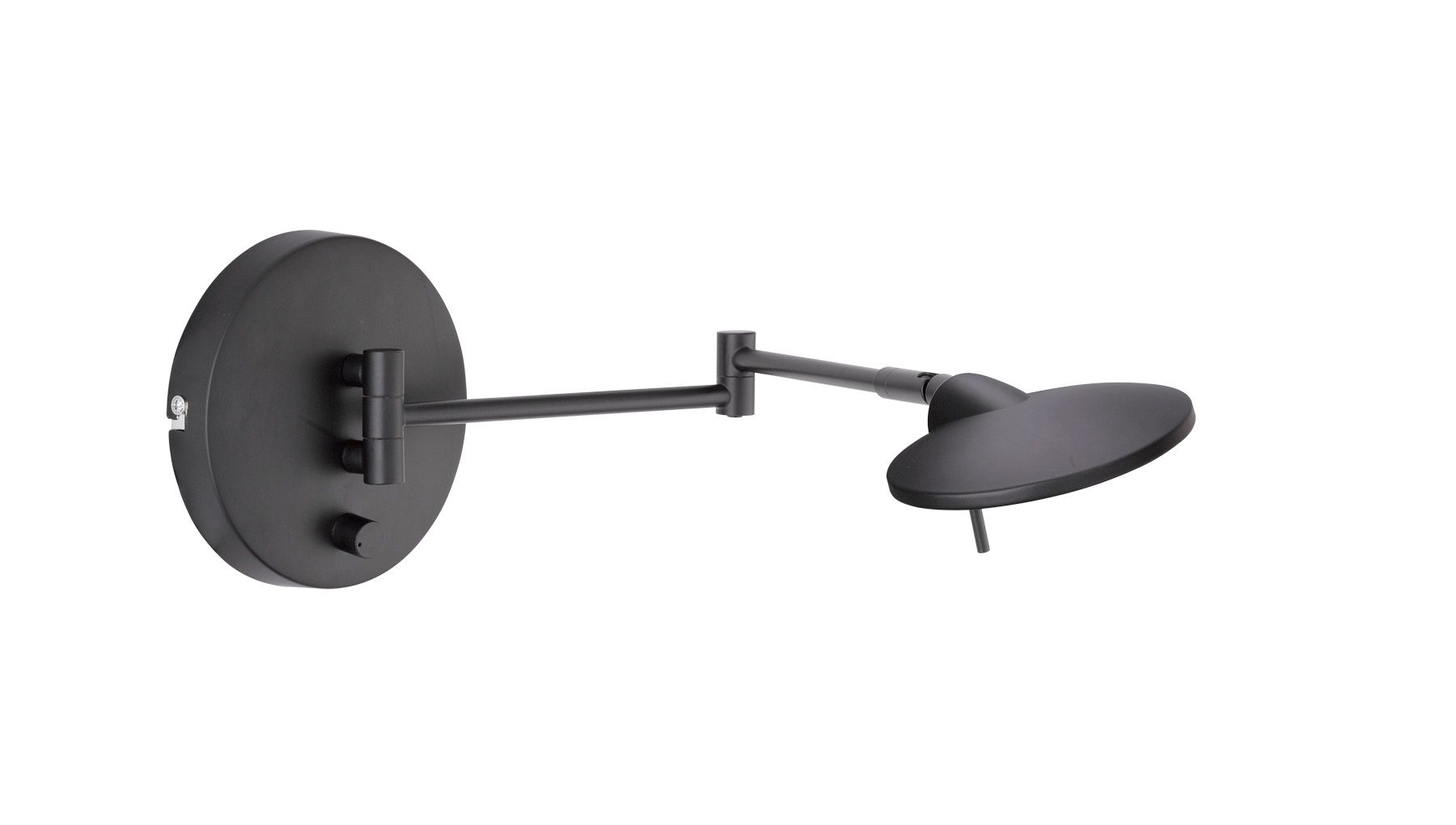 Trio Wandlamp Kazan zwart LED 8W met dimmer