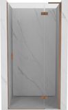 Mexen Mist-H L porte de douche pivotante droite 110 cm, transparent, cuivre brossé