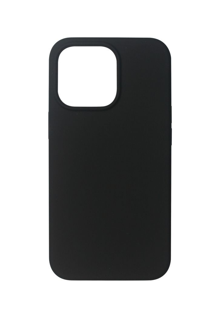 Estuff Black silk-touch silicone case for iPhone 13 Pro Max zwart / iPhone 13 Pro Max