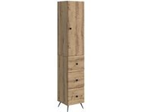 vidaXL Kast - Set - 2 stuks - 34,5 x 34,5 x 90 cm - Bewerkt hout - Artisanaal eiken
