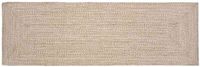 vidaXL Gebied Tapijt Natuurlijk en Wit 80 x 200 cm Jute