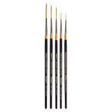 KINGART B-030 Premium 5 stuks. Original Gold 9050 Series Script Liner Artist Brush Set